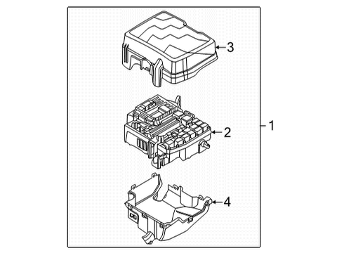 2022 Kia Carnival Fuse & Relay Lower Cover-U/H J/BO Diagram for 919B5R0000