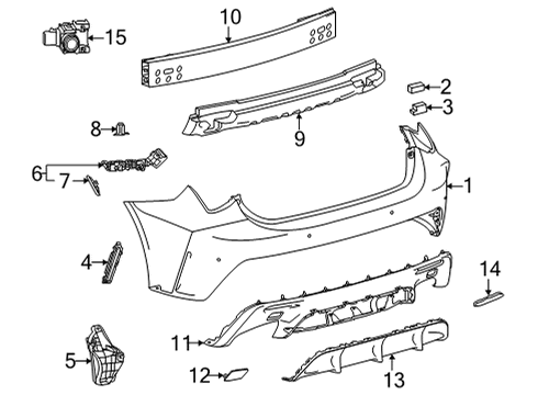 2020 Lexus RC F Bumper & Components - Rear Bar Sub-Assembly, RR BUM Diagram for 52019-24020