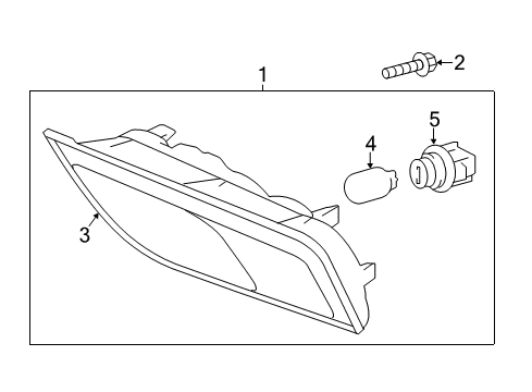 2015 Lexus GX460 Bulbs Lens & Body, Front Turn Diagram for 81521-60461