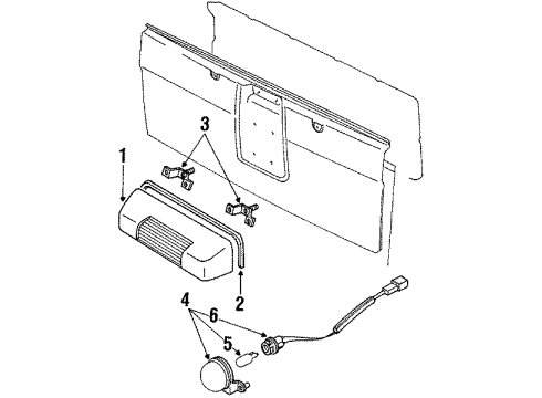 1991 Geo Tracker License Lamps Lamp Asm-License Diagram for 30000160