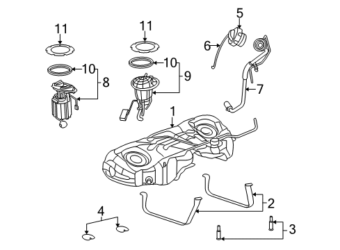 2008 Dodge Challenger Fuel Supply Tube-Fuel Filler Diagram for 4578687AA