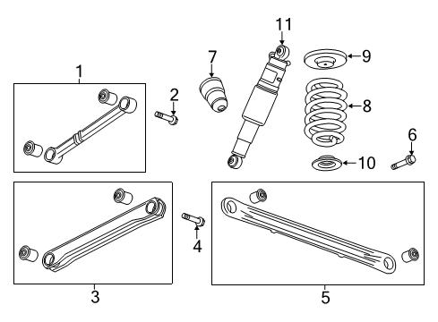 2020 GMC Yukon Rear Suspension Coil Spring Diagram for 23154236