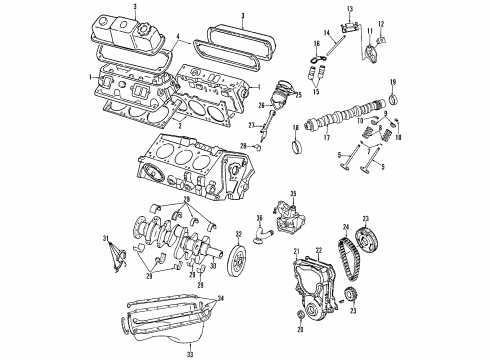 2002 Dodge Dakota Engine Parts, Mounts, Cylinder Head & Valves, Camshaft & Timing, Oil Pan, Oil Pump, Crankshaft & Bearings, Pistons, Rings & Bearings INSULATOR-Engine Mount Diagram for 52010017