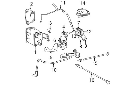 2001 Jeep Grand Cherokee Emission Components Oxygen Sensor Diagram for 56041731AA