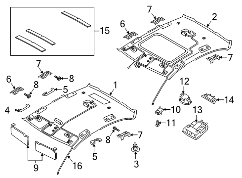 2020 Genesis G70 Interior Trim - Roof Plug Diagram for 85746-3Y000-NNB
