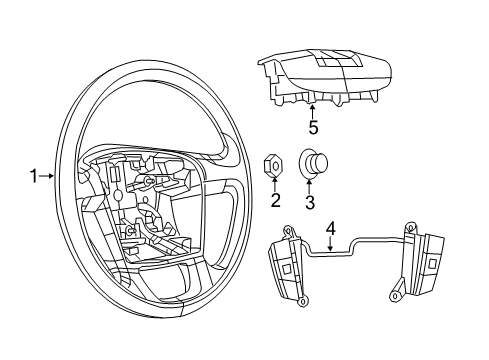 2020 Ram ProMaster 3500 Steering Column & Wheel, Steering Gear & Linkage, Shroud, Switches & Levers Switch-Radio Control Diagram for 6XB58JXWAA