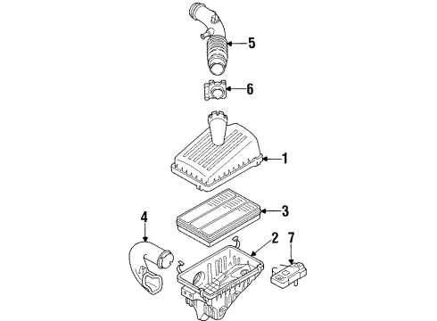 1997 Acura SLX Filters Cap, Air Cleaner Diagram for 8-97116-055-0