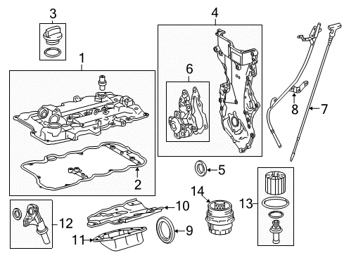 2012 Scion iQ Engine Parts, Mounts, Cylinder Head & Valves, Camshaft & Timing, Oil Pan, Oil Pump, Crankshaft & Bearings, Pistons, Rings & Bearings, Variable Valve Timing Cap Diagram for 15620-40030