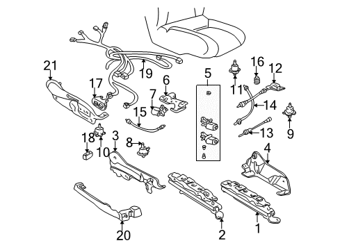 1999 Buick Century Heated Seats Switch Asm-Driver Seat Heater Diagram for 10416899