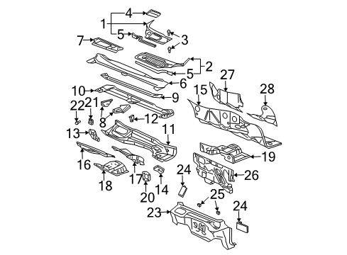 2005 Cadillac DeVille Cowl Drain Valve Retainer Diagram for 8731909