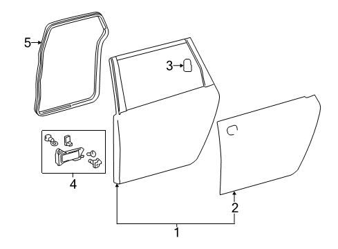 Diagram for 2008 Toyota Sienna Side Loading Door - Door & Components 