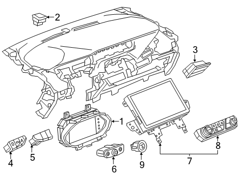 2018 Chevrolet Bolt EV Switches Cluster Assembly Diagram for 42605141