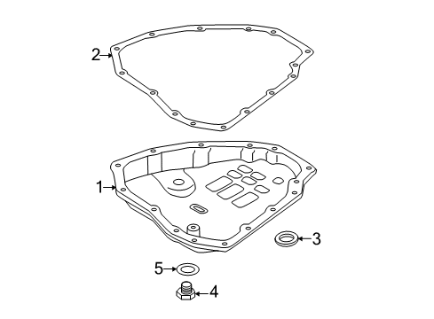 2018 Nissan Versa Automatic Transmission Gasket-Oil Pan Diagram for 31397-3JX0A