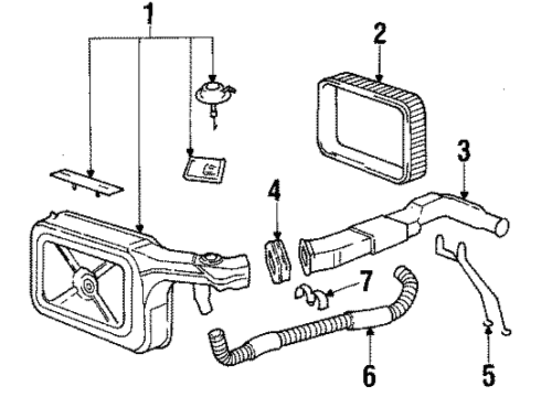 1987 Honda Prelude Filters Element, Breather Diagram for 17274-PC6-003
