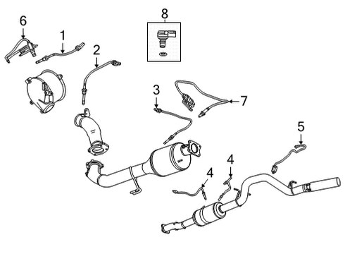 2020 GMC Sierra 2500 HD Powertrain Control SENSOR ASM-NOX (POSN 2) Diagram for 12708006