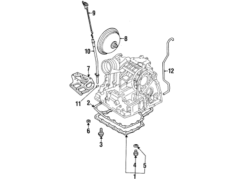 2002 Infiniti G20 Automatic Transmission Oil Level Gauge Assembly Diagram for 31086-WA010