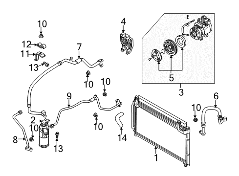 2001 Kia Rio Air Conditioner Clutch Assembly-Magnet Diagram for 0K30A61L10