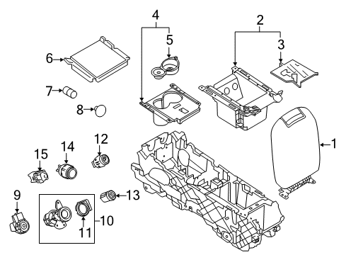 2015 Ford Police Interceptor Sedan Trunk Finish Panel Diagram for DG1Z-54045A76-FA