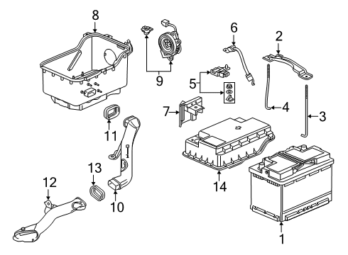 2021 Acura RDX Battery BLACK BOX Diagram for 31523-TJB-A02