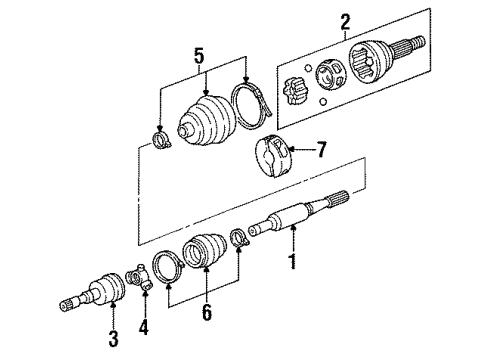 1993 Plymouth Voyager Drive Axles - Front Front Drive Shaft Diagram for 4511436