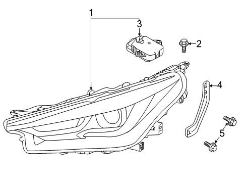 2019 Infiniti QX50 Headlamps Bracket-Mounting, Headlamp RH Diagram for 641C0-5NA0A