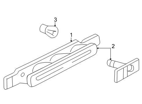 2004 Oldsmobile Alero High Mount Lamps Lamp Asm-High Mount Stop Diagram for 22640836