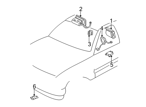 2005 GMC Sierra 1500 HD Air Bag Components Clock Spring Diagram for 26101828