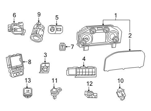 2021 Ram 2500 Instruments & Gauges CLUSTER-INSTRUMENT PANEL Diagram for 68492680AD