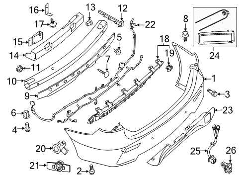 2020 Infiniti QX60 Parking Aid Camera Assy-Back View Diagram for 28442-3JA0A