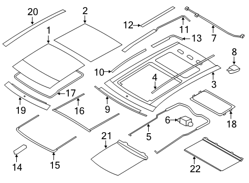 2007 Ford Edge Sunroof Motor Diagram for 7T4Z-15790-F