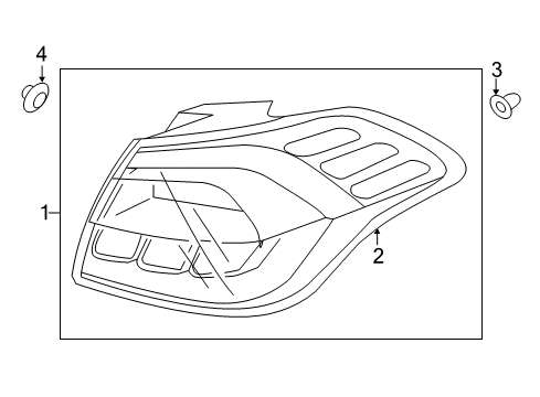 2018 Kia Forte5 Combination Lamps Lens & Housing-Rear Combination Outside Diagram for 92410A7430