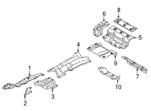 2018 BMW M5 Heat Shields Heat Insulation, Side, Front Left Diagram for 51488072367