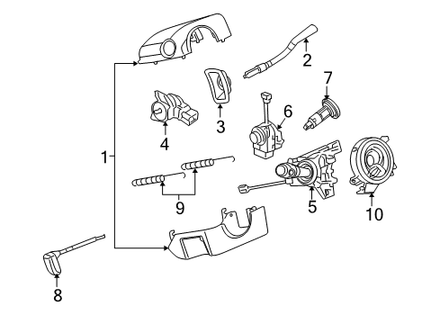 2007 Saturn Relay Switches Headlamp Switch Diagram for 15198640