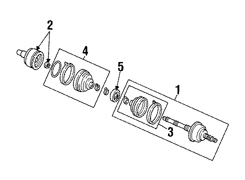 1999 Mercury Tracer Drive Axles - Front Inner Boot Diagram for F7CZ-3A331-BA