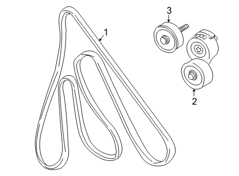 2006 Mercury Monterey Belts & Pulleys Serpentine Belt Diagram for 4F2Z-8620-AA