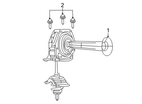 2022 Ram 1500 Spare Tire Carrier WINCH-Spare Tire Carrier Diagram for 68266719AB