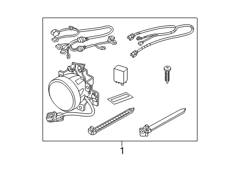 2007 Honda Element Fog Lamps LX/EX Fog Lights Diagram for 08V31-SCV-103