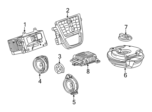 2013 Buick Encore Sound System Control Panel Diagram for 95052538