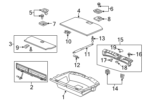 2013 Acura ZDX Interior Trim - Rear Body Stud, Ball Diagram for 90104-SZN-A11