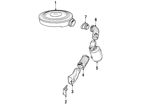 1985 Buick Century Air Intake Sensor Asm, Mass Air Flow Diagram for 25007539