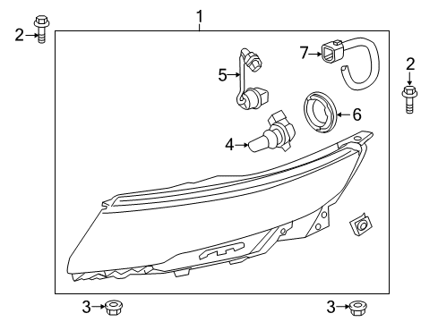 2011 Chevrolet Volt Bulbs Harness Asm-Fwd Lamp Wiring Diagram for 22774868