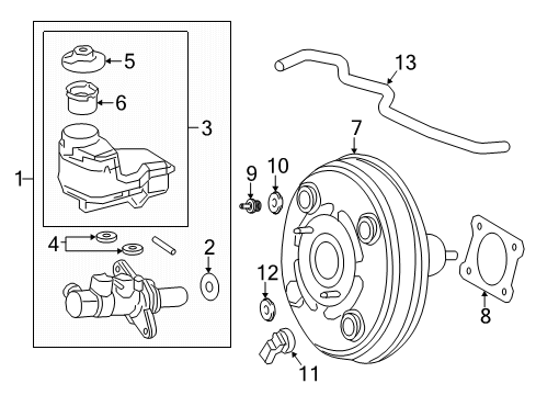 2021 Toyota Avalon Hydraulic System Booster Assembly Diagram for 47050-41091