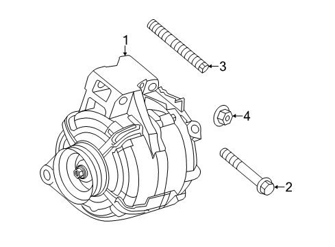 2017 Cadillac XTS Alternator Alternator Diagram for 23113530