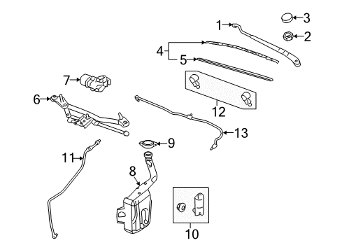 Diagram for 2008 Pontiac G5 Wiper & Washer Components, Body
