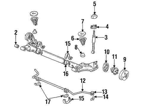 1986 Pontiac Grand Am Rear Brakes Wheel Cylinder Diagram for 18029359