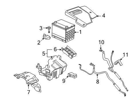 2010 Chevrolet Malibu Battery Negative Cable Diagram for 25850292