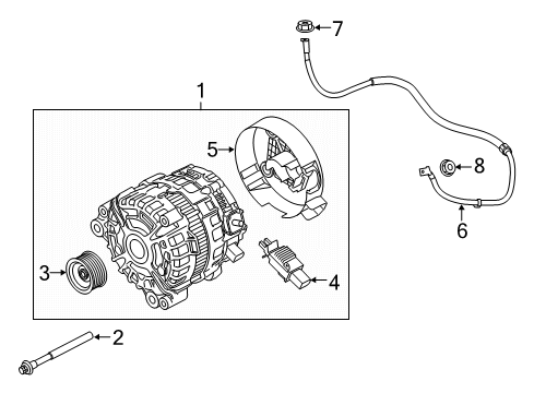 2020 BMW Z4 Alternator Alternator Diagram for 12318634166