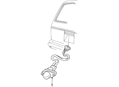 1984 Plymouth Voyager License Lamps Lamp-License Plate Diagram for 4174869AB