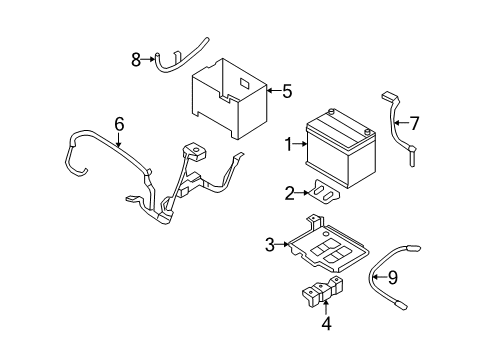 2008 Hyundai Azera Battery Insulation Pad-Battery Diagram for 37112-38400