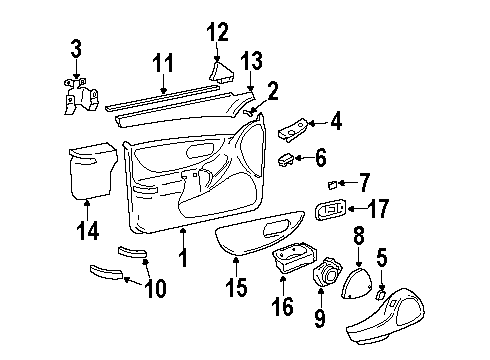 1998 Oldsmobile Intrigue Interior Trim - Front Door Switch Asm-Rear Compartment Lid & Fuel Filler Door Release Diagram for 10288869